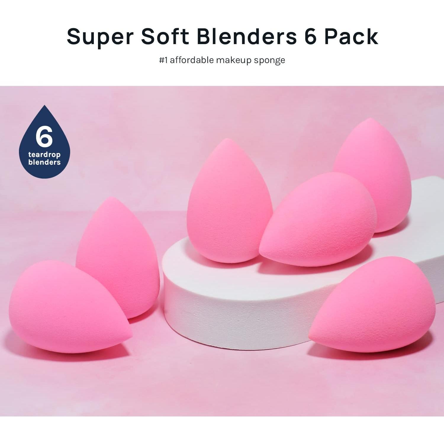 Set de 6 esponjas de maquillaje AOA Studio sin látex