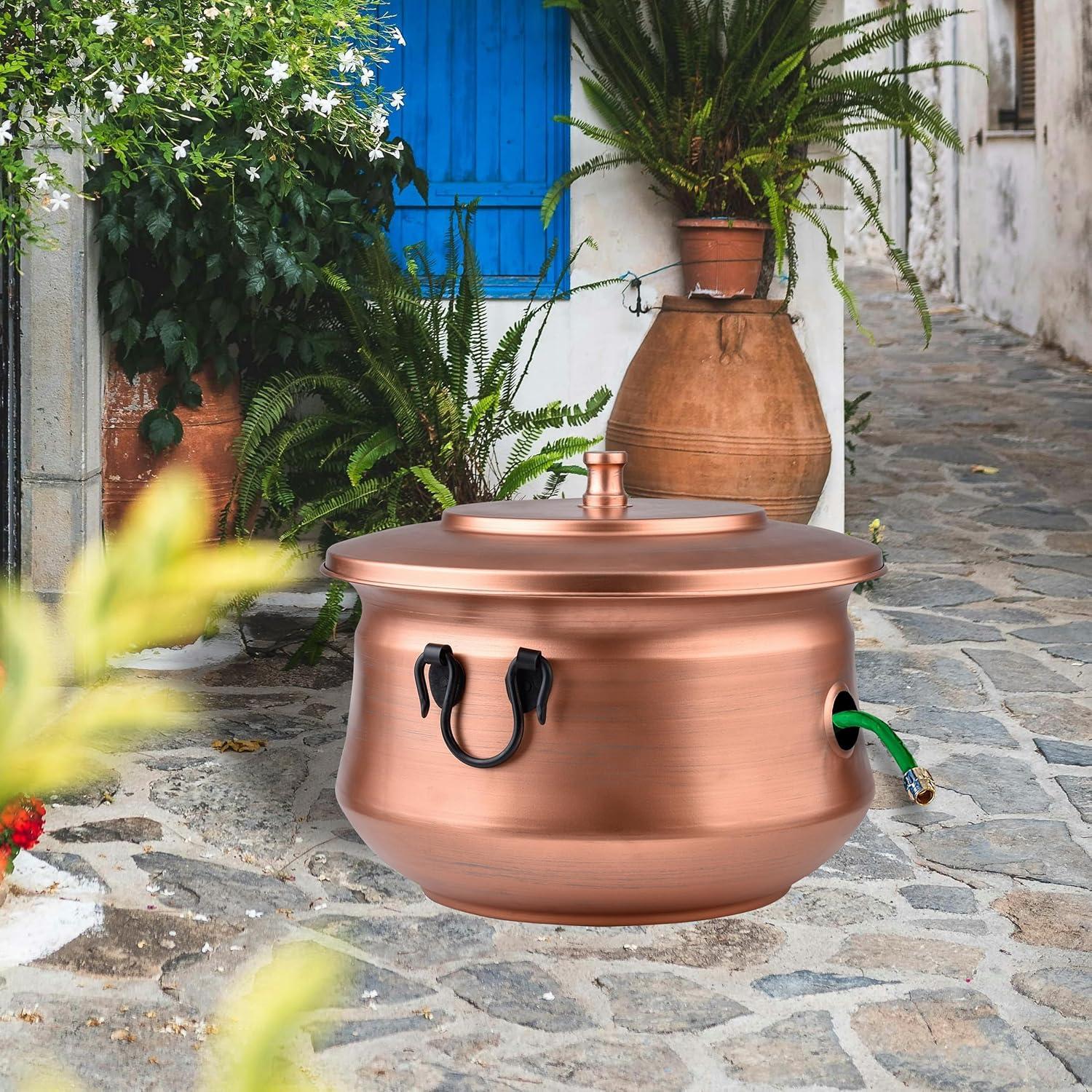 Soporte de Manguera de Jardín LifeSmart Cobre Cepillado 48cm