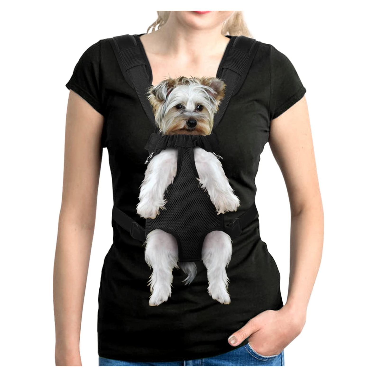 Mochila Transportadora YUDODO para Perros Pequeños Negra