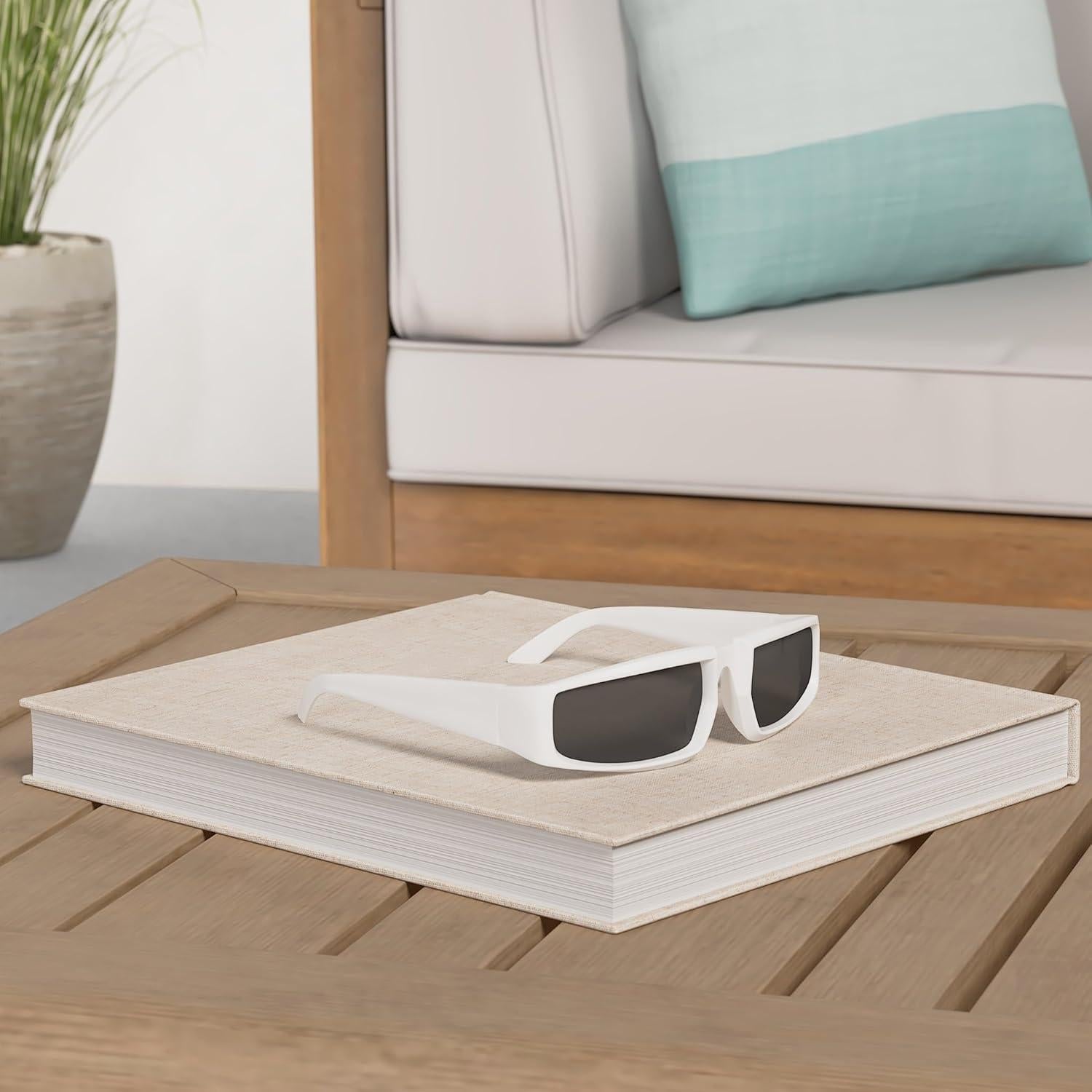 Gafas de Sol Modernas Envolventes Importadas - Marco Blanco