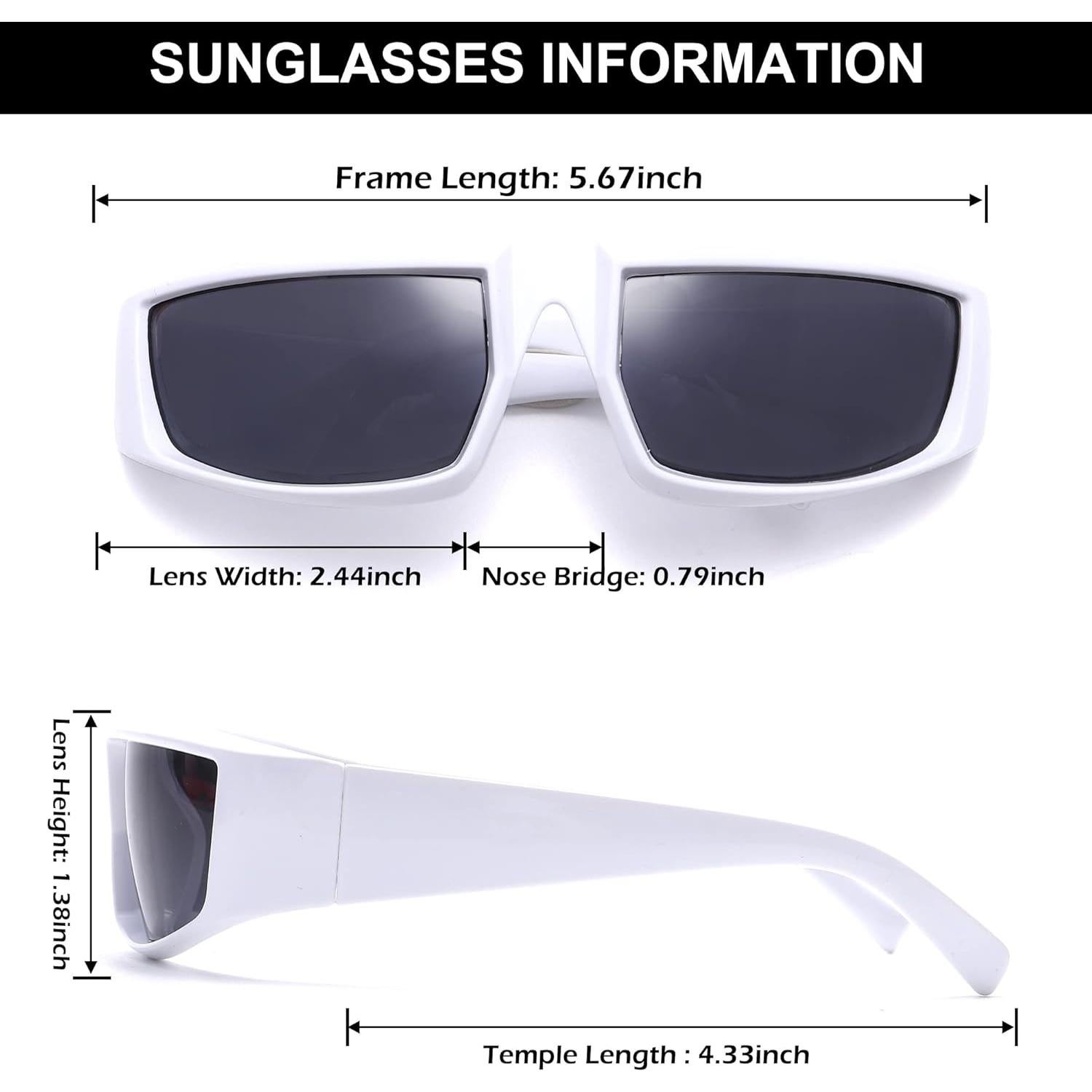 Gafas de Sol Modernas Envolventes Importadas - Marco Blanco
