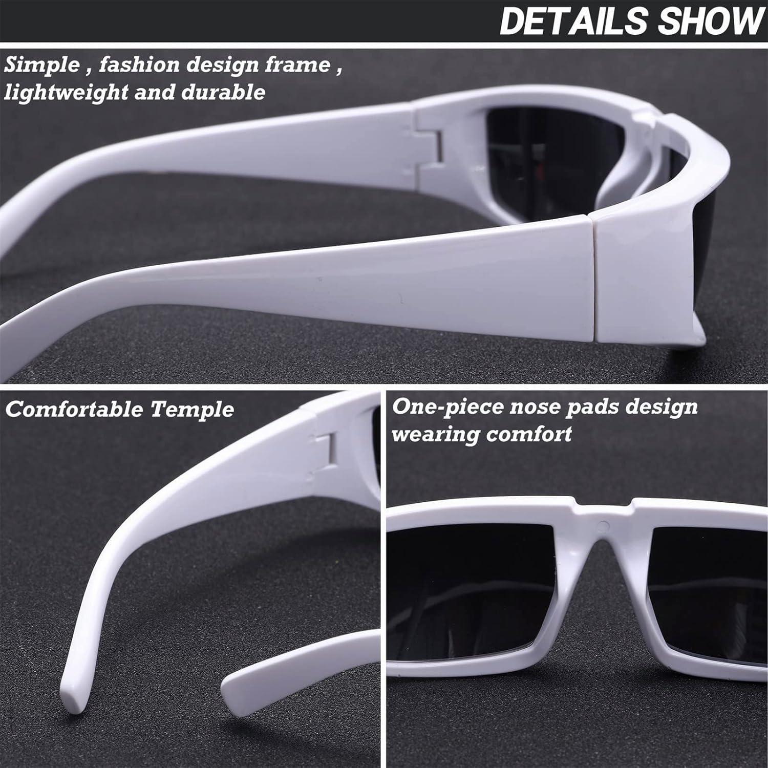 Gafas de Sol Modernas Envolventes Importadas - Marco Blanco