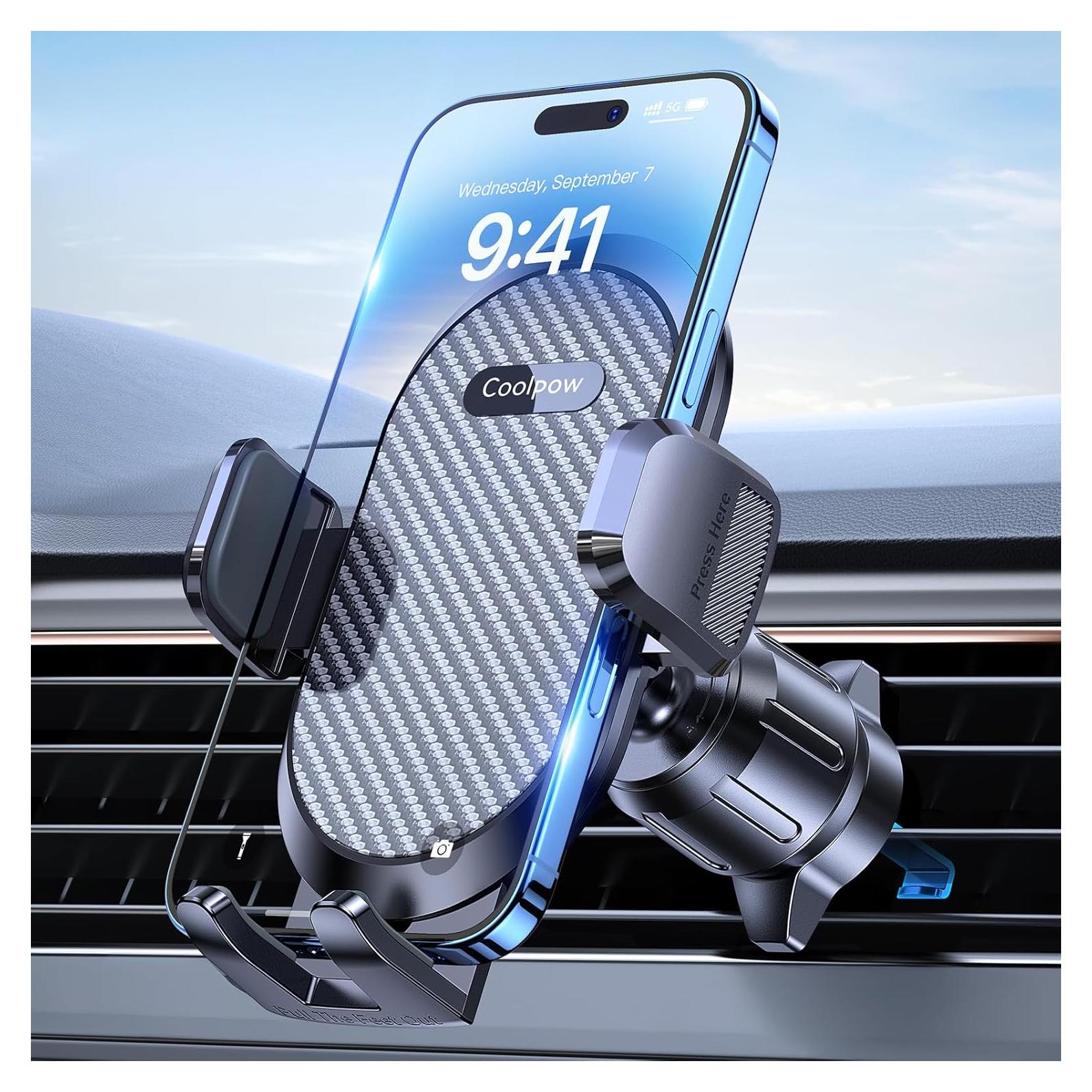 Soporte para Teléfono Coolpow T40 para Auto - Fibra de Carbono
