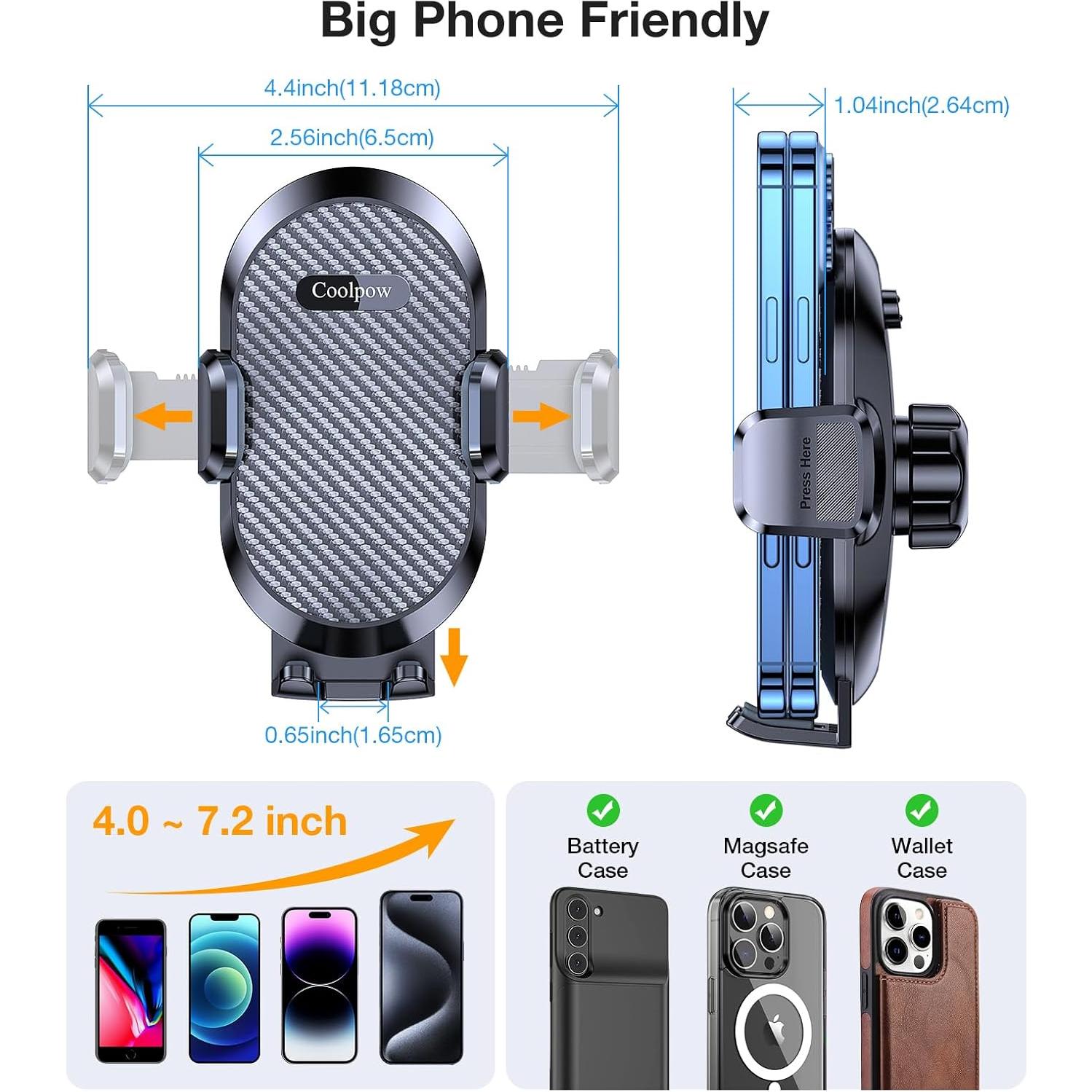 Soporte para Teléfono Coolpow T40 para Auto - Fibra de Carbono