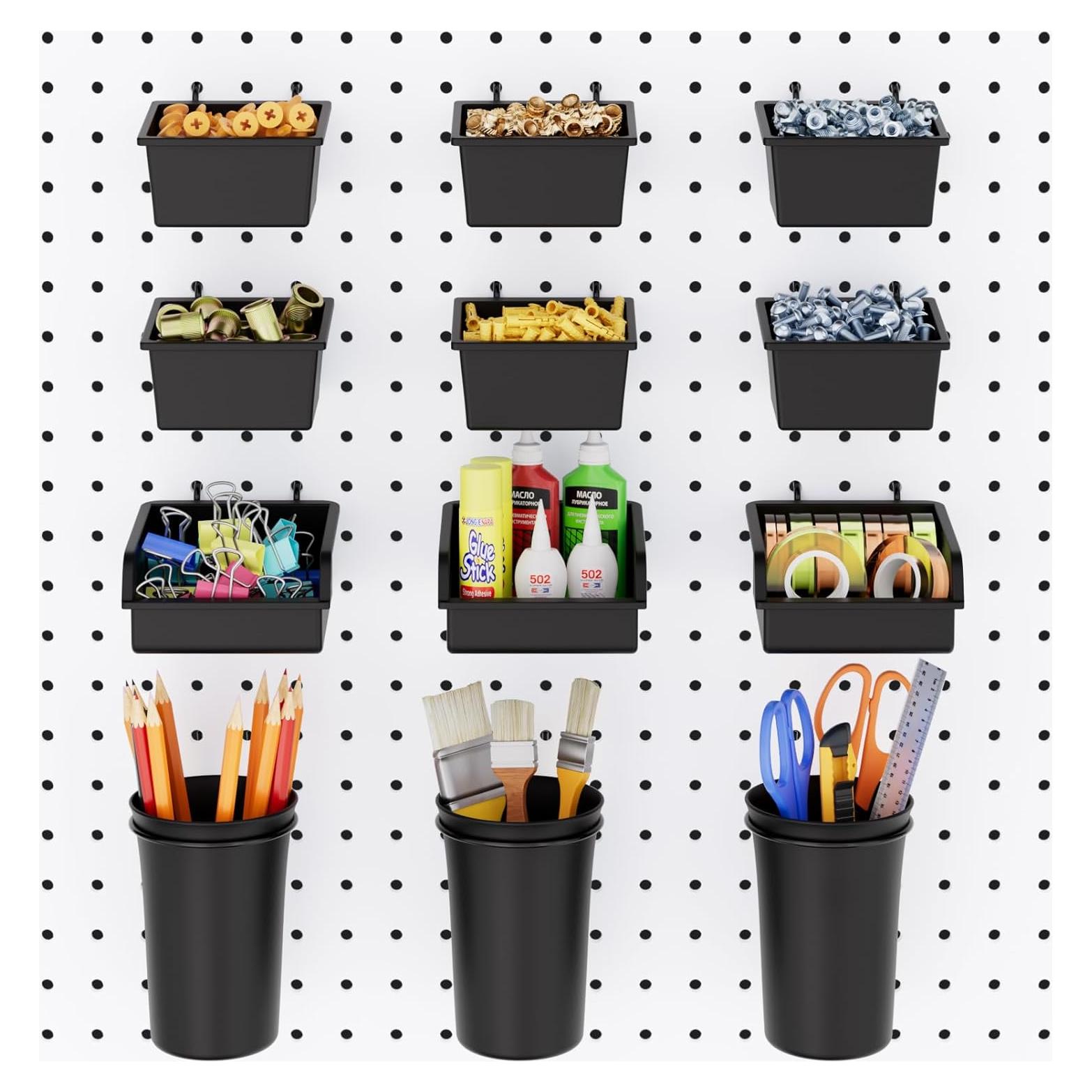 INCLY Kit de Accesorios para Tablero Perforado 12 Piezas