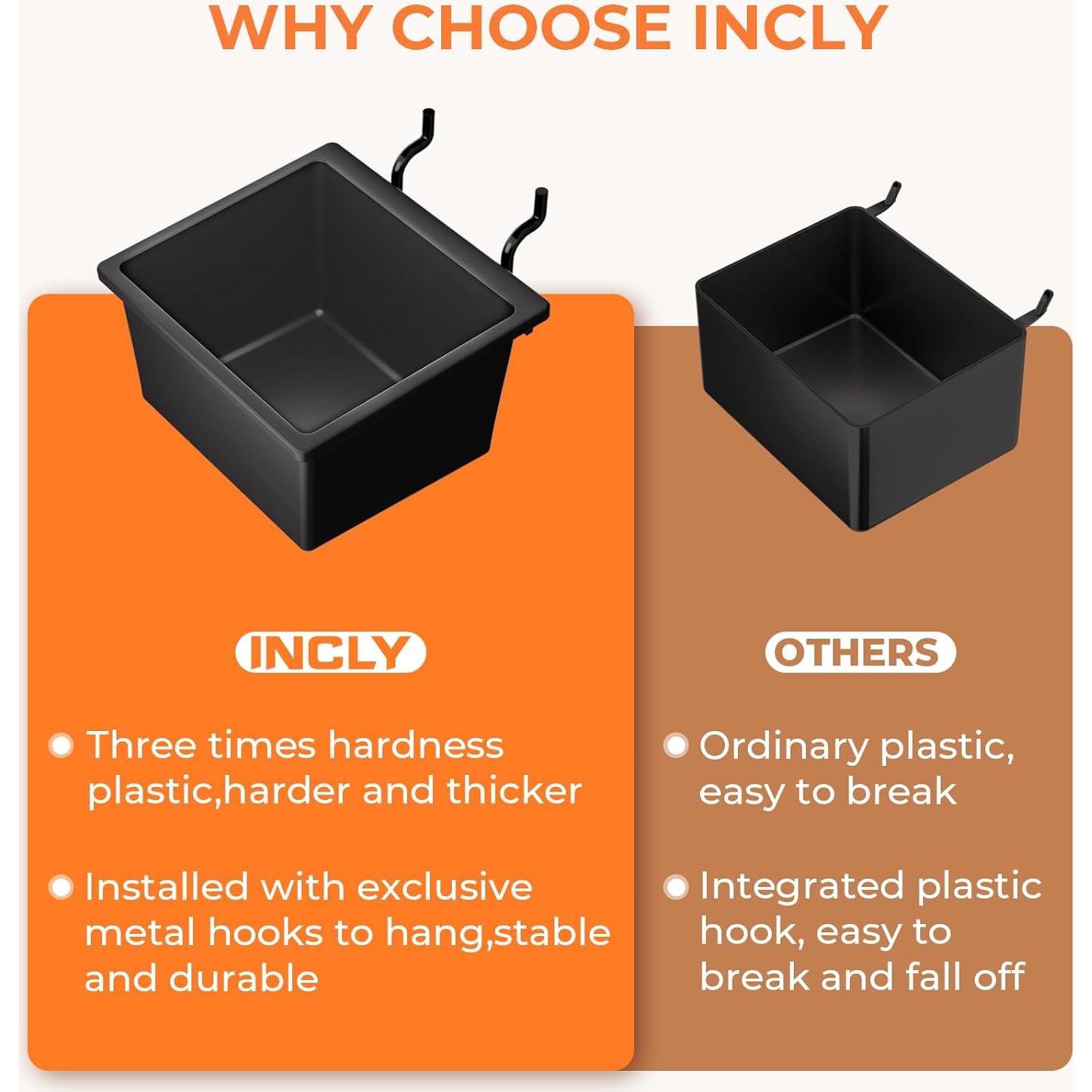 INCLY Kit de Accesorios para Tablero Perforado 12 Piezas