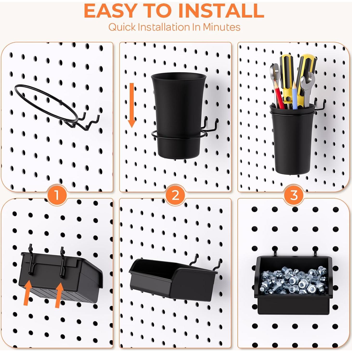 INCLY Kit de Accesorios para Tablero Perforado 12 Piezas