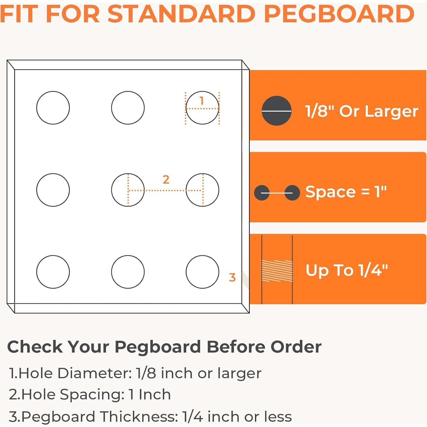 INCLY Kit de Accesorios para Tablero Perforado 12 Piezas