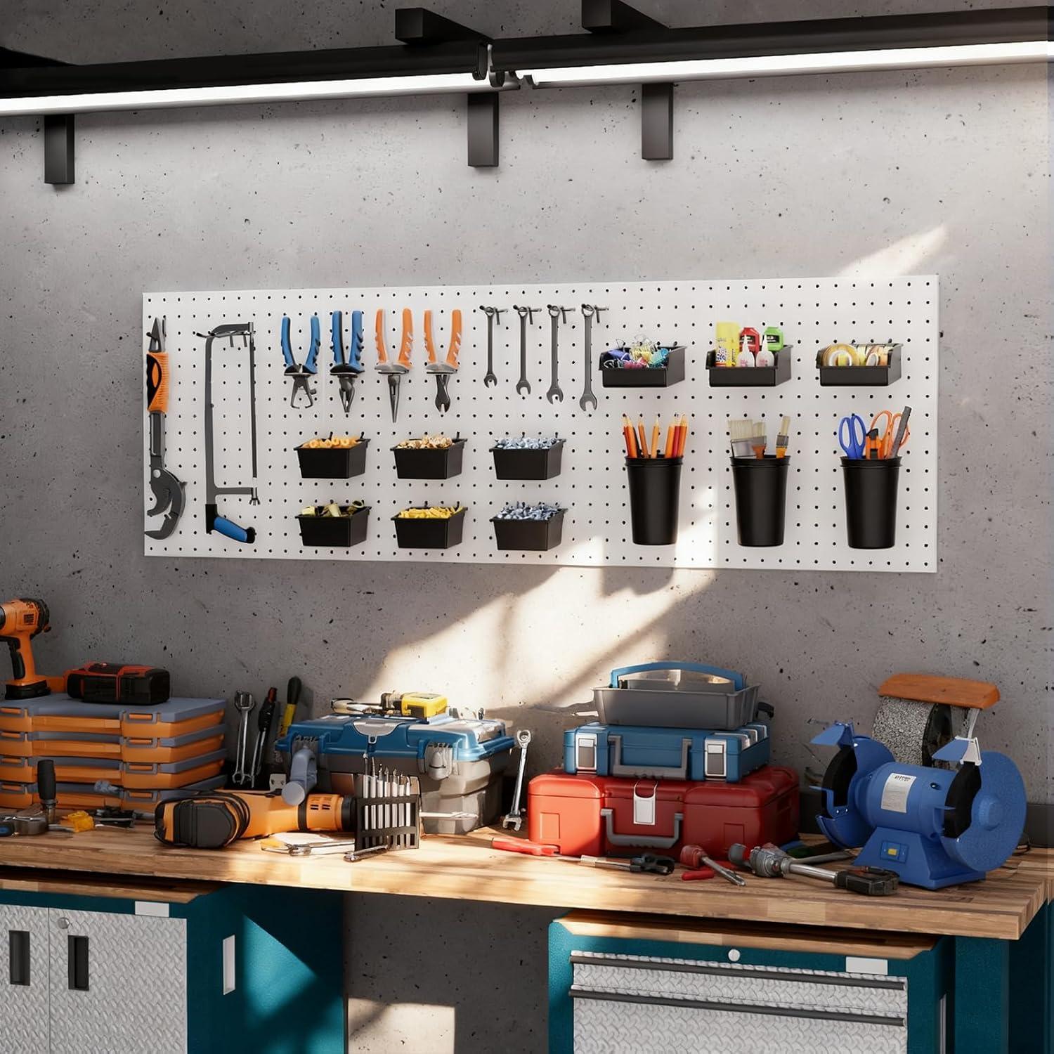 INCLY Kit de Accesorios para Tablero Perforado 12 Piezas