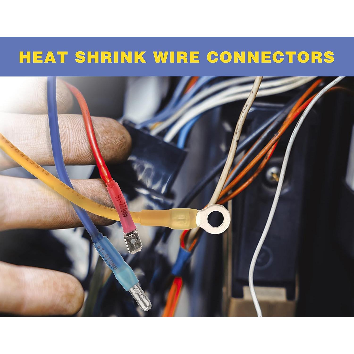 Conectores de Espada Termocontraíbles Haisstronica 200PCS AWG 16-14