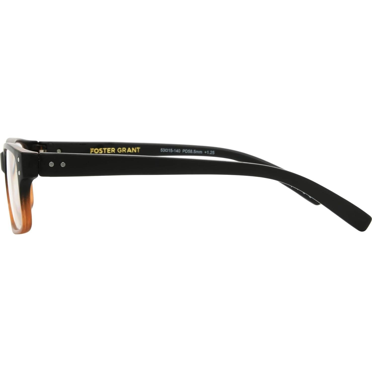 Gafas de lectura cuadradas Foster Grant 1.25x marrón