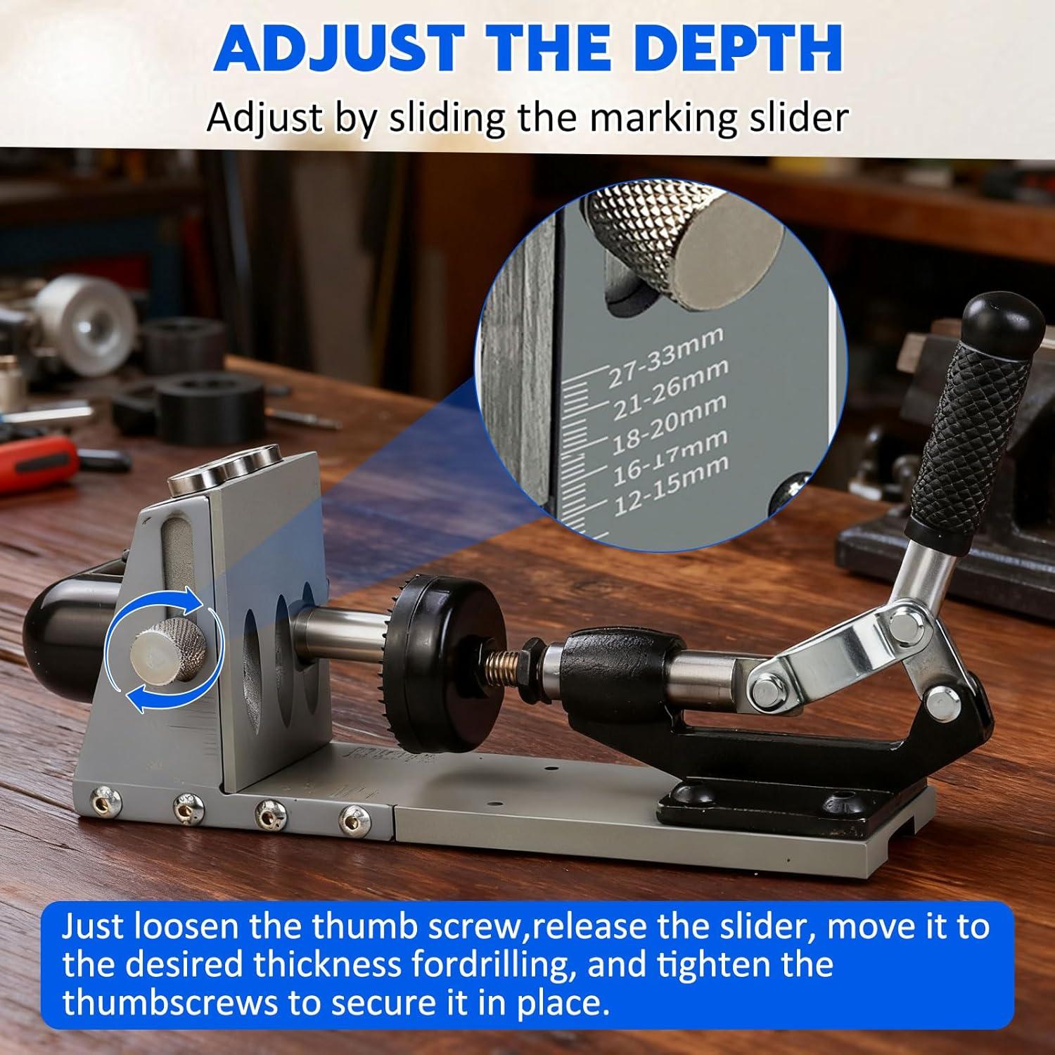 Kit de Plantilla de Agujeros de Pocket Zaztll 1.40 kg Ajustable