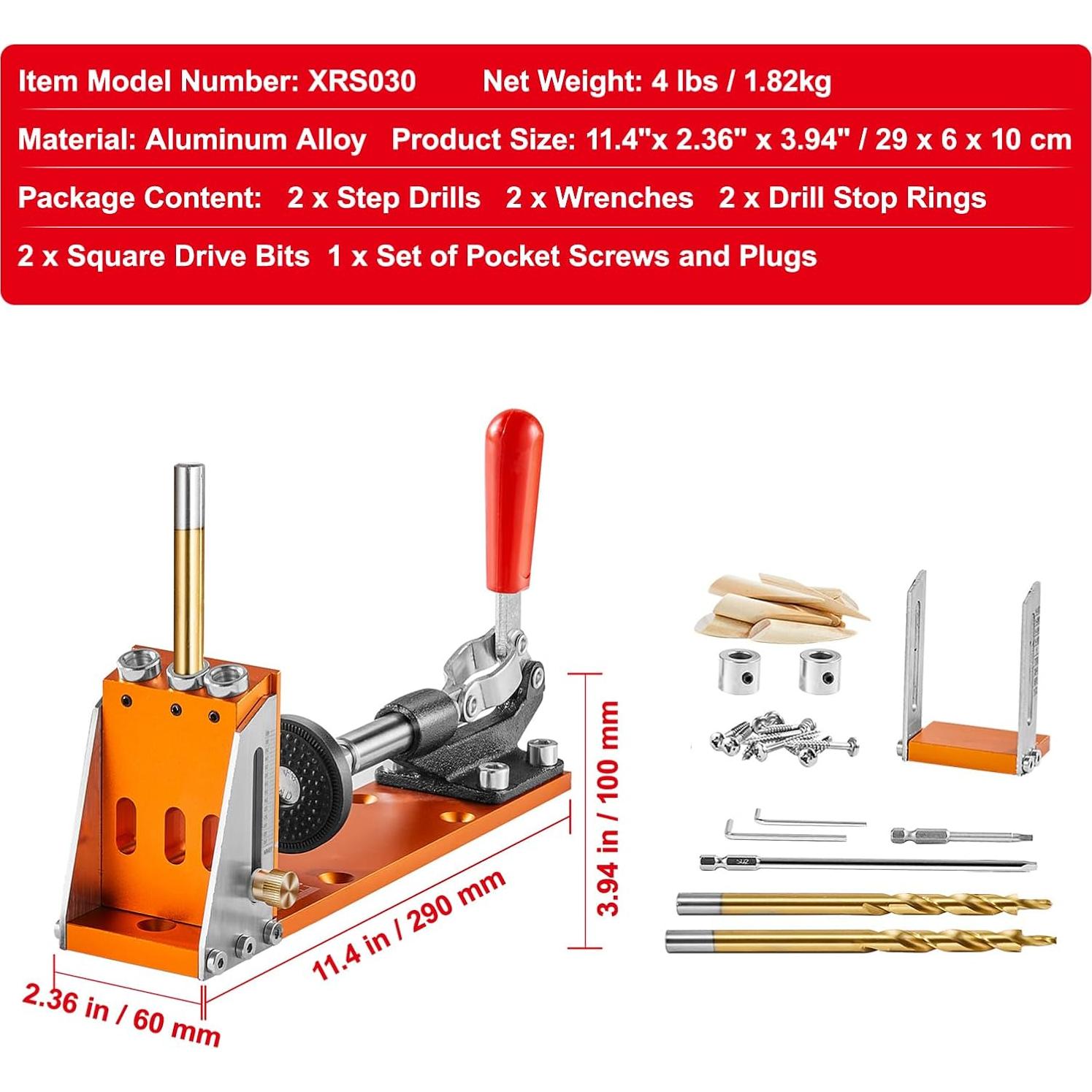 Kit de Plantilla de Agujeros Happybuy XRS030 30 Piezas