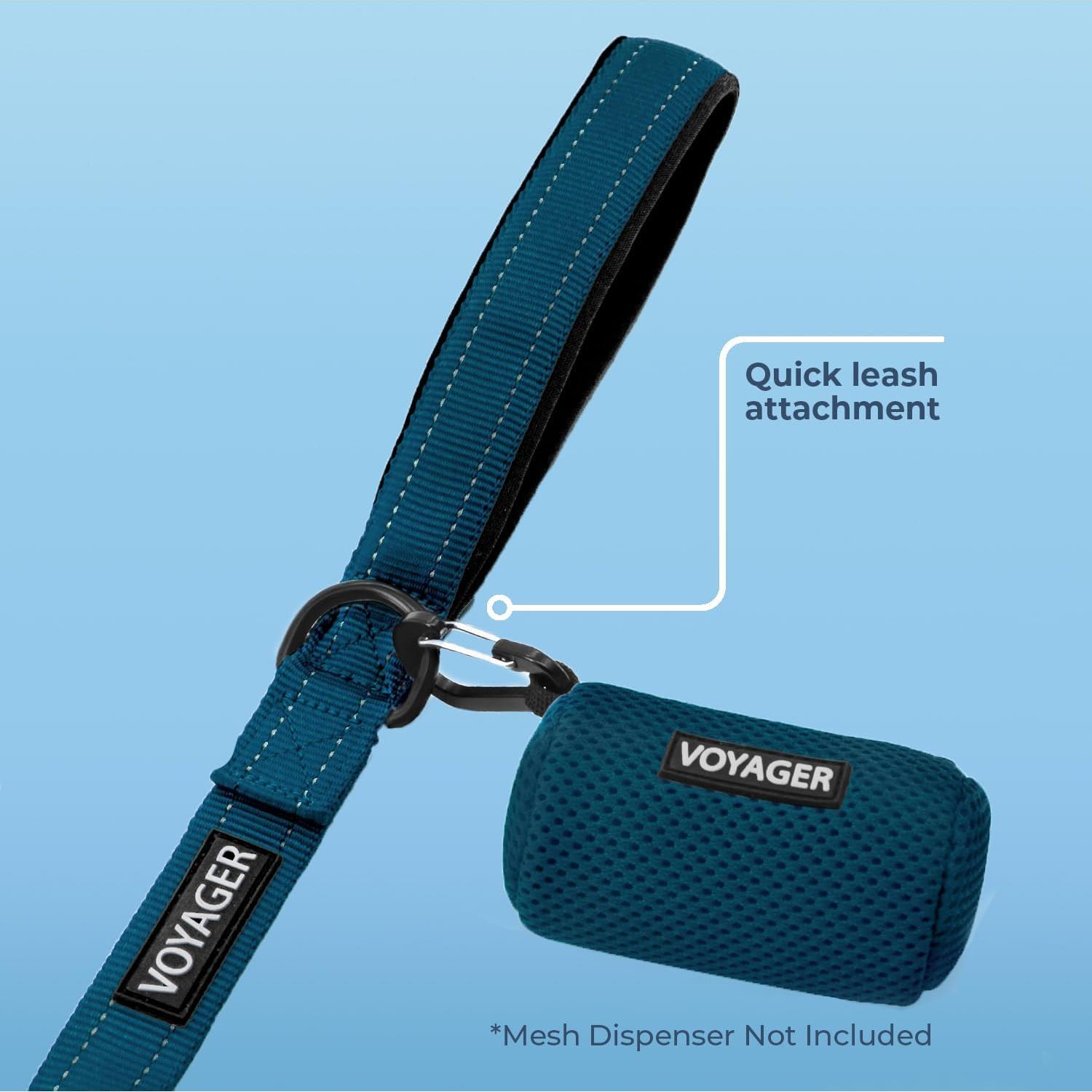 Correa Reflectante para Perros Voyager 1.52m Azul Neopreno