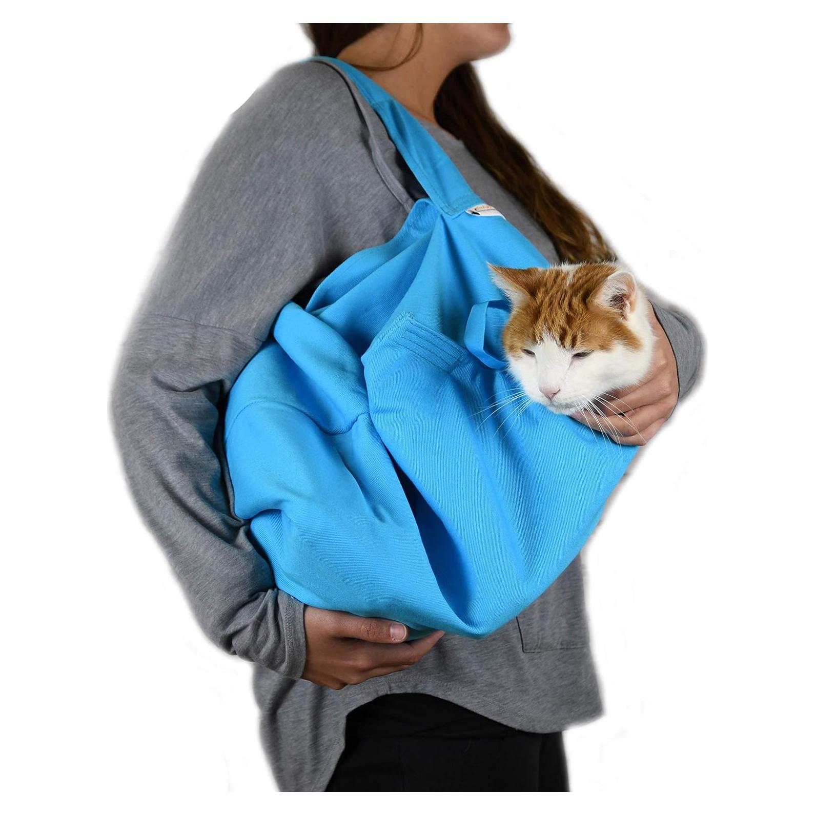 Transportín Grande para Gatos Cat-in-the-bag Azul Claro
