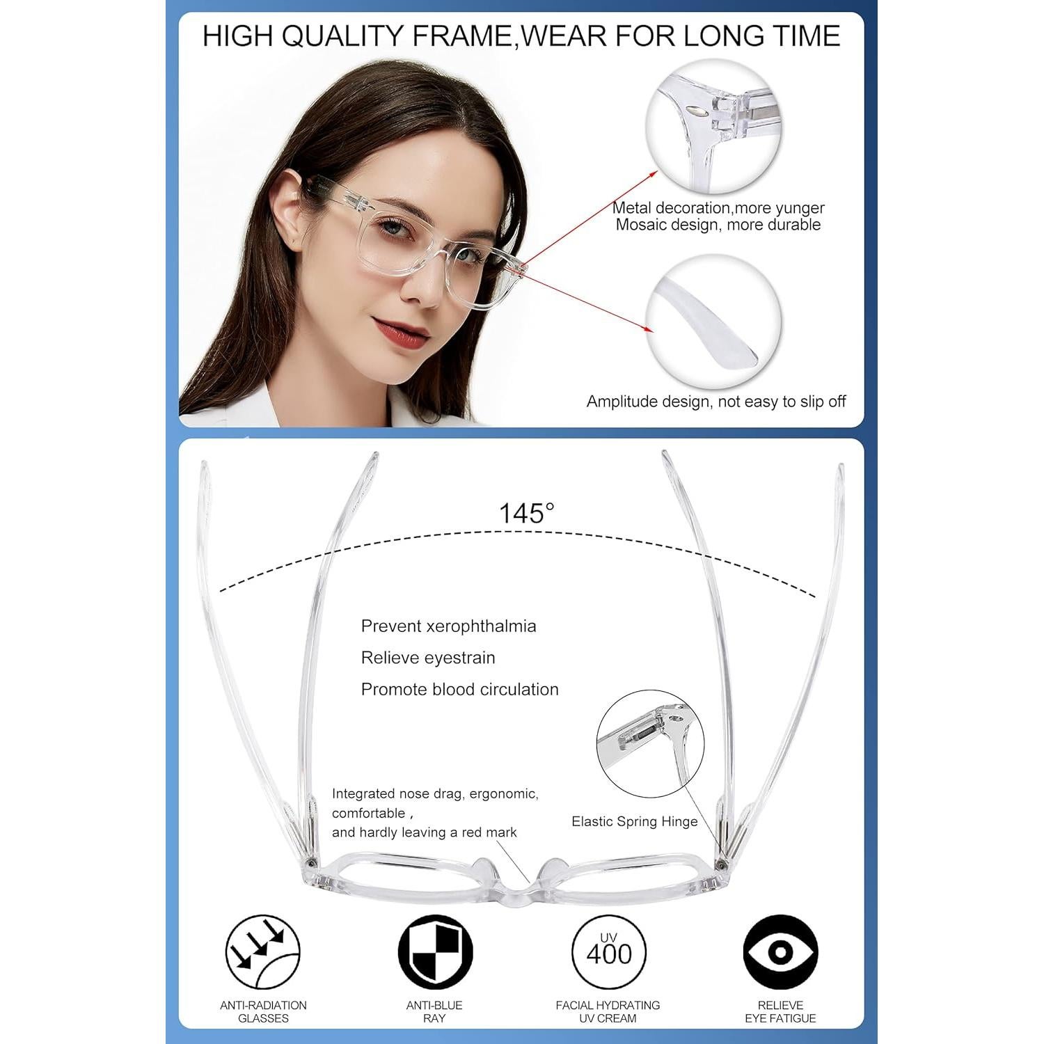 Gafas de Lectura OCCI CHIARI 3.5x Luz Azul para Mujeres