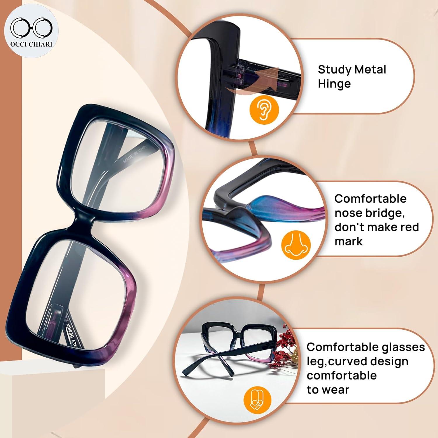 Gafas de Lectura OCCI CHIARI Grandes Azules 1.75x Mujeres