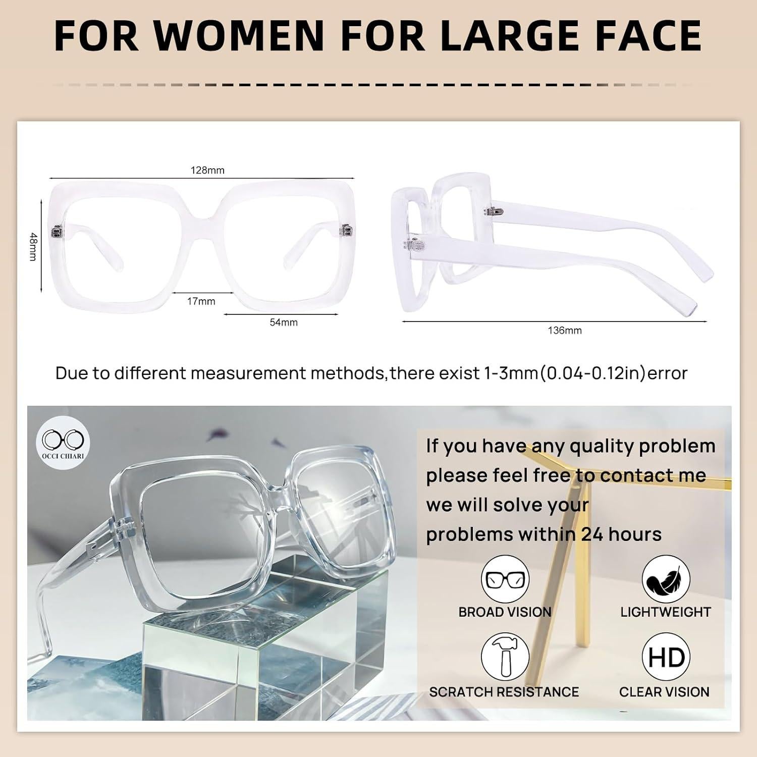 Gafas de Lectura OCCI CHIARI 3.0x Grandes para Mujeres