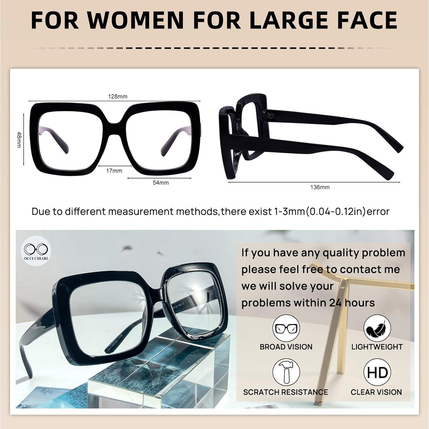 Gafas de Lectura OCCI CHIARI 1.25 Dioptrías Grandes para Mujeres