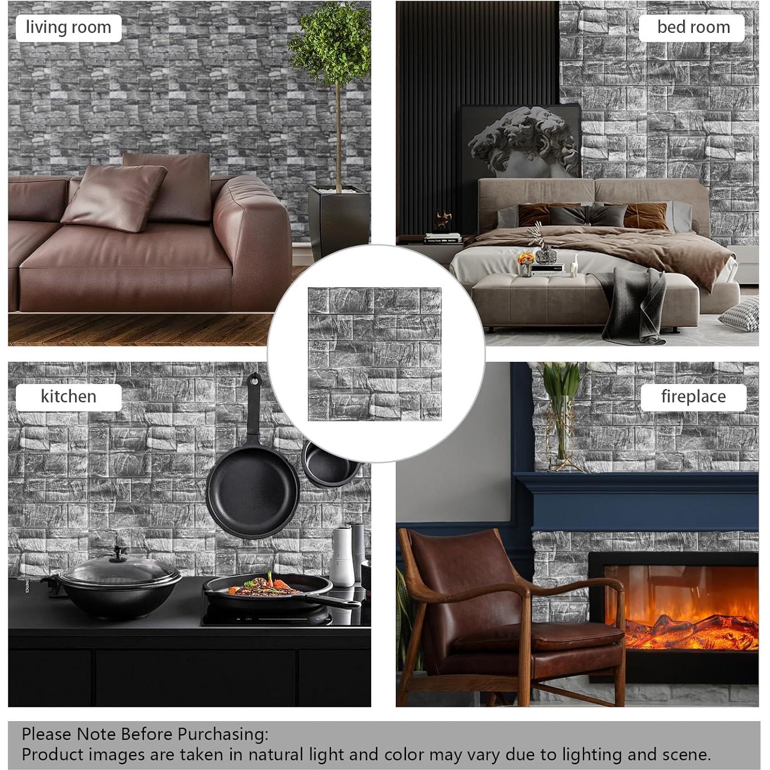 Paneles de Pared 3D Autoadhesivos SERENEDWELLING 30x30 cm