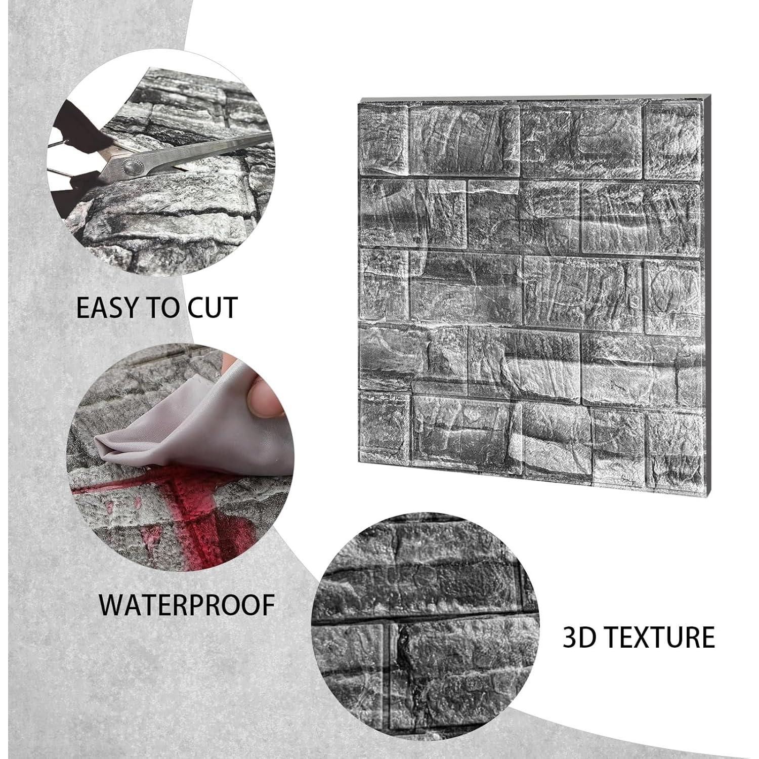 Paneles de Pared 3D Autoadhesivos SERENEDWELLING 30x30 cm