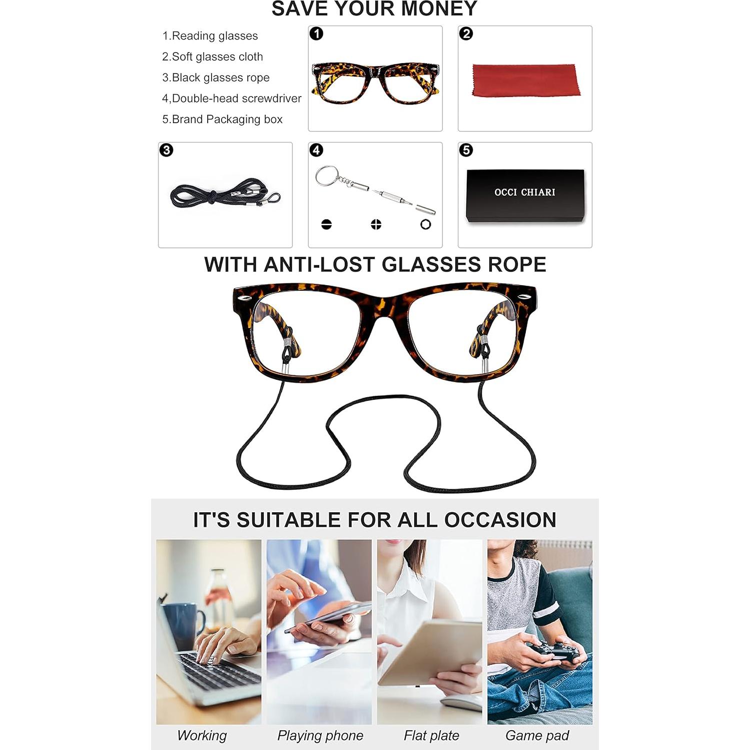 Gafas de Lectura OCCI CHIARI 2.5x Luz Azul Mujeres