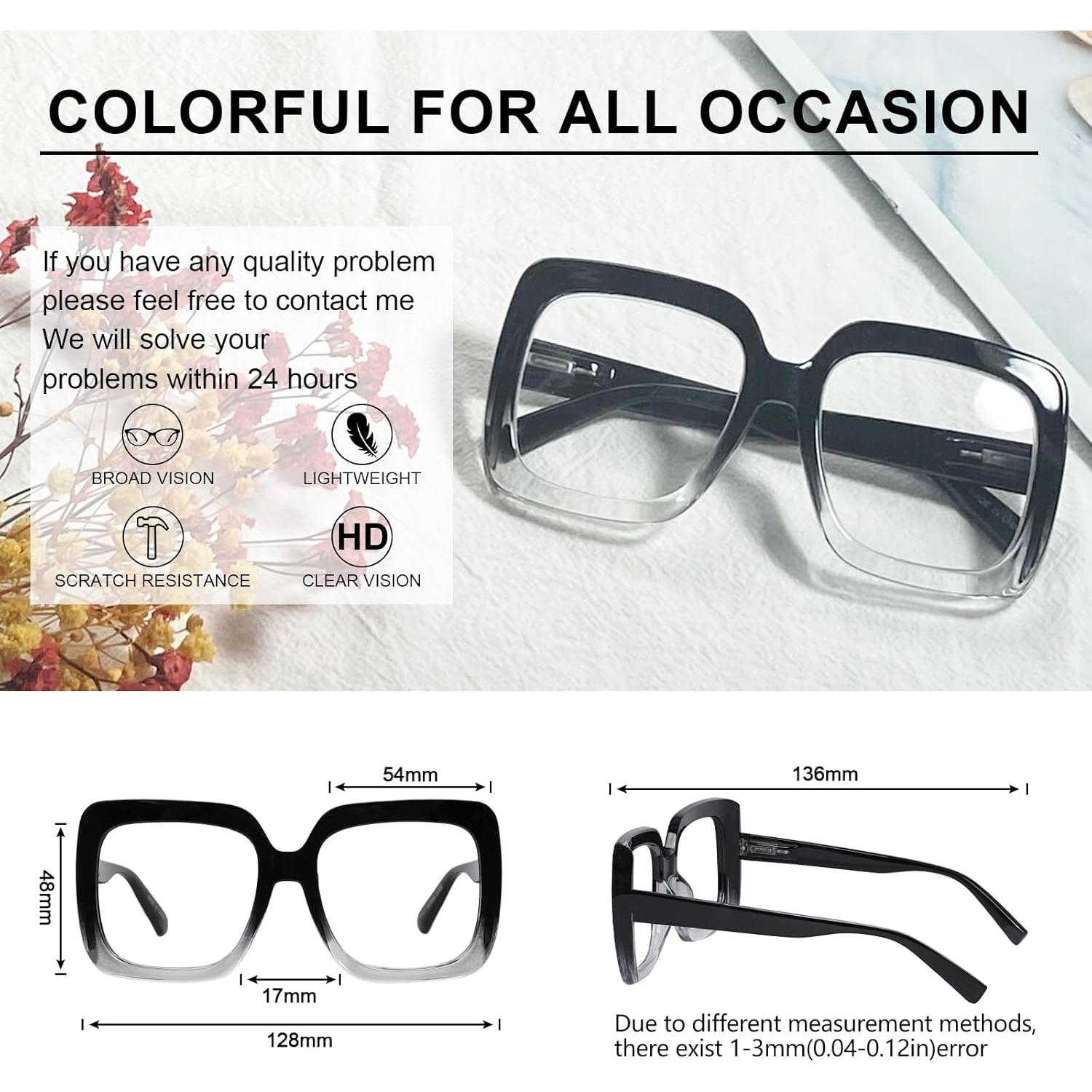 Gafas de Lectura OCCI CHIARI 1.75x Marco Grande Negro