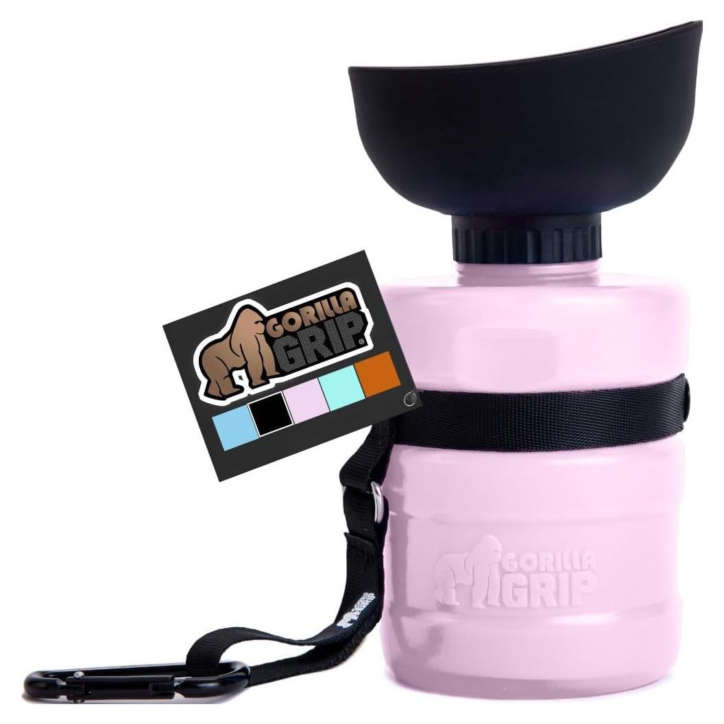 Botella de Agua para Perros GORILLA GRIP 473 ml Rosa