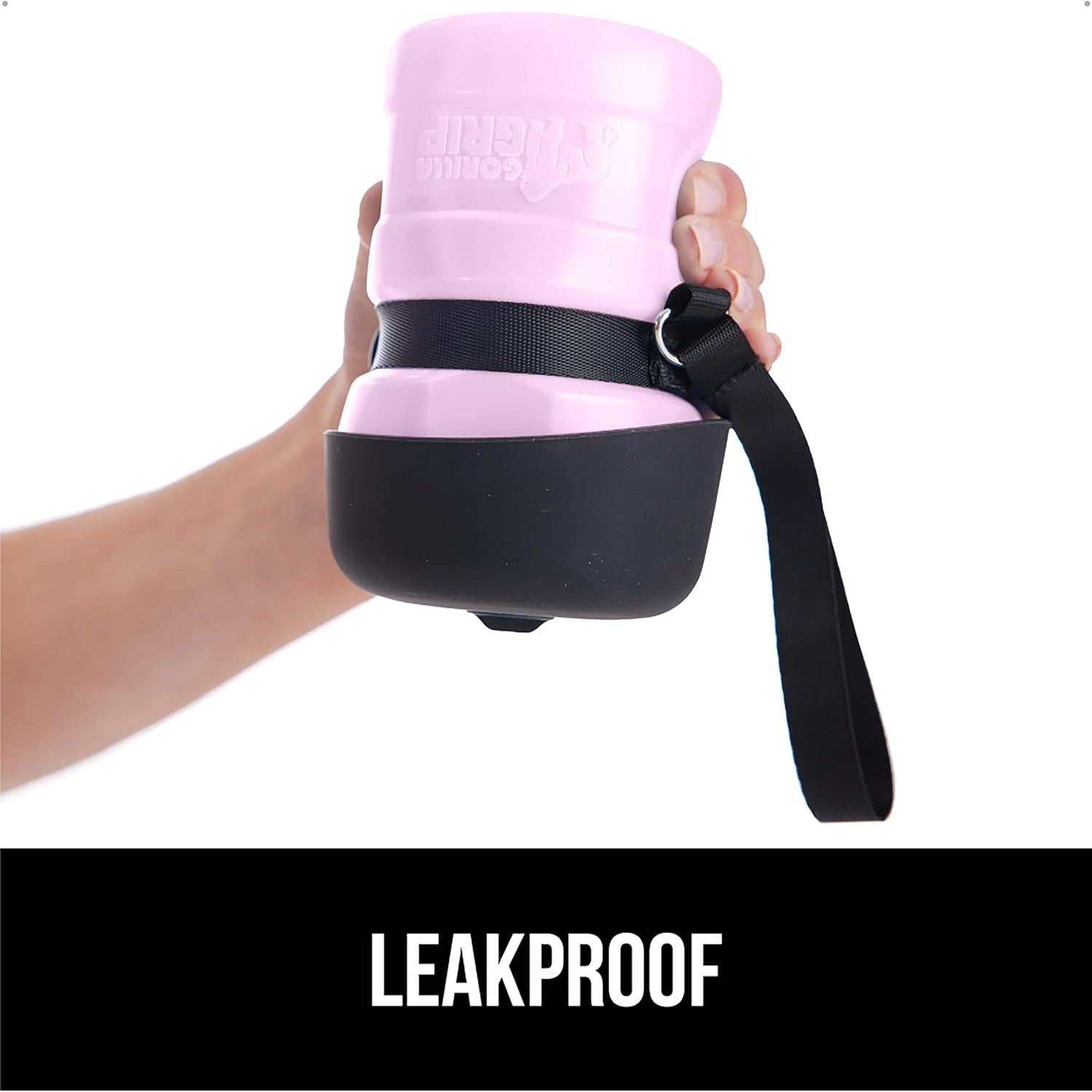 Botella de Agua para Perros GORILLA GRIP 473 ml Rosa