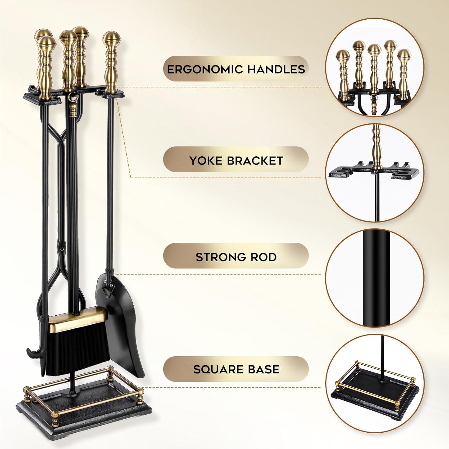 Conjunto de Herramientas para Chimenea FEED GARDEN 5 Piezas