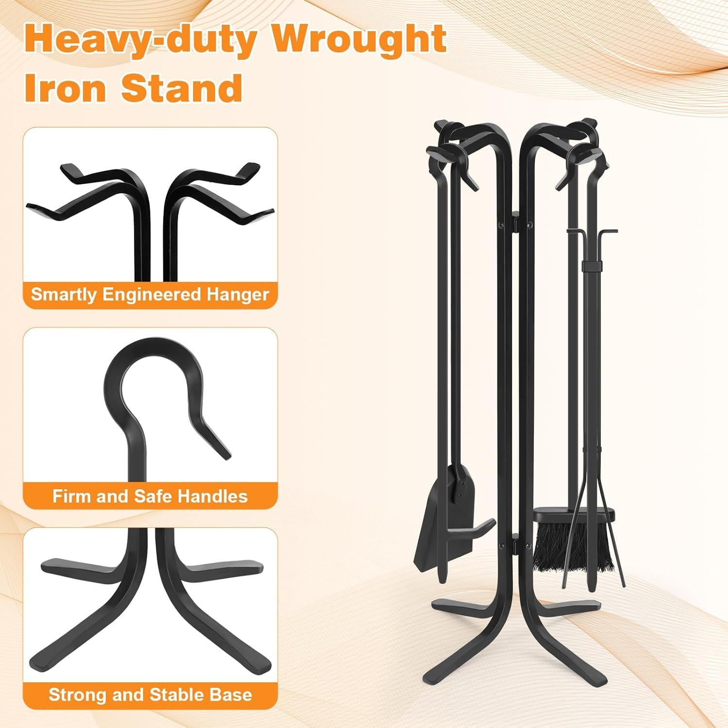 Juego de Herramientas para Chimenea FEED GARDEN 5 Piezas 71 cm