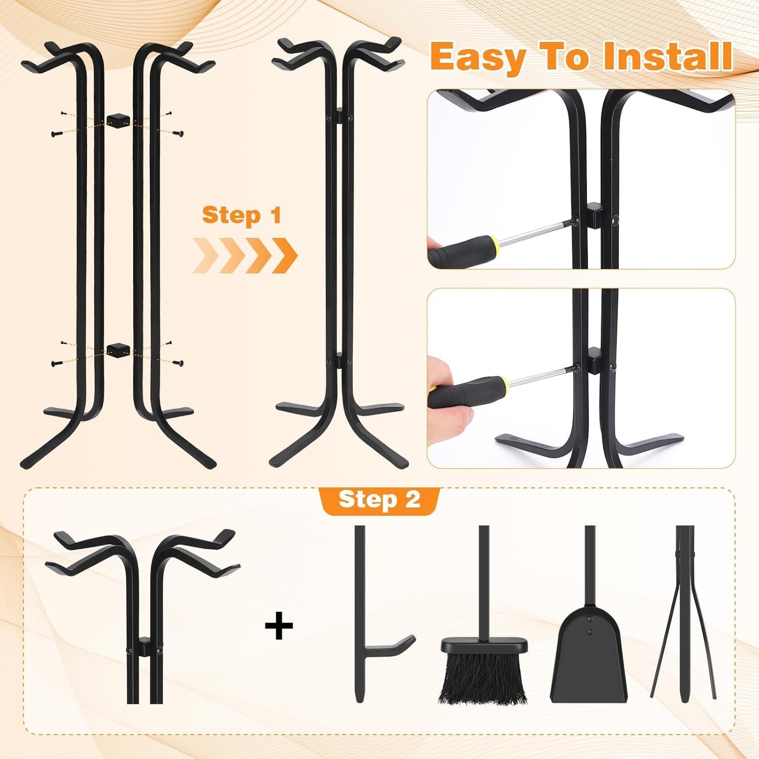 Juego de Herramientas para Chimenea FEED GARDEN 5 Piezas 71 cm