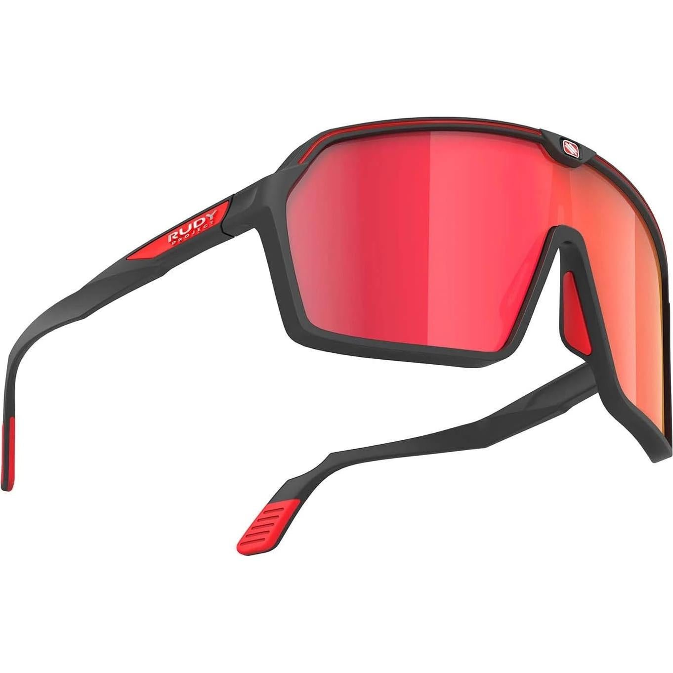 Gafas de sol Rudy Project Spinshield Negro Mate Lentes Rojas