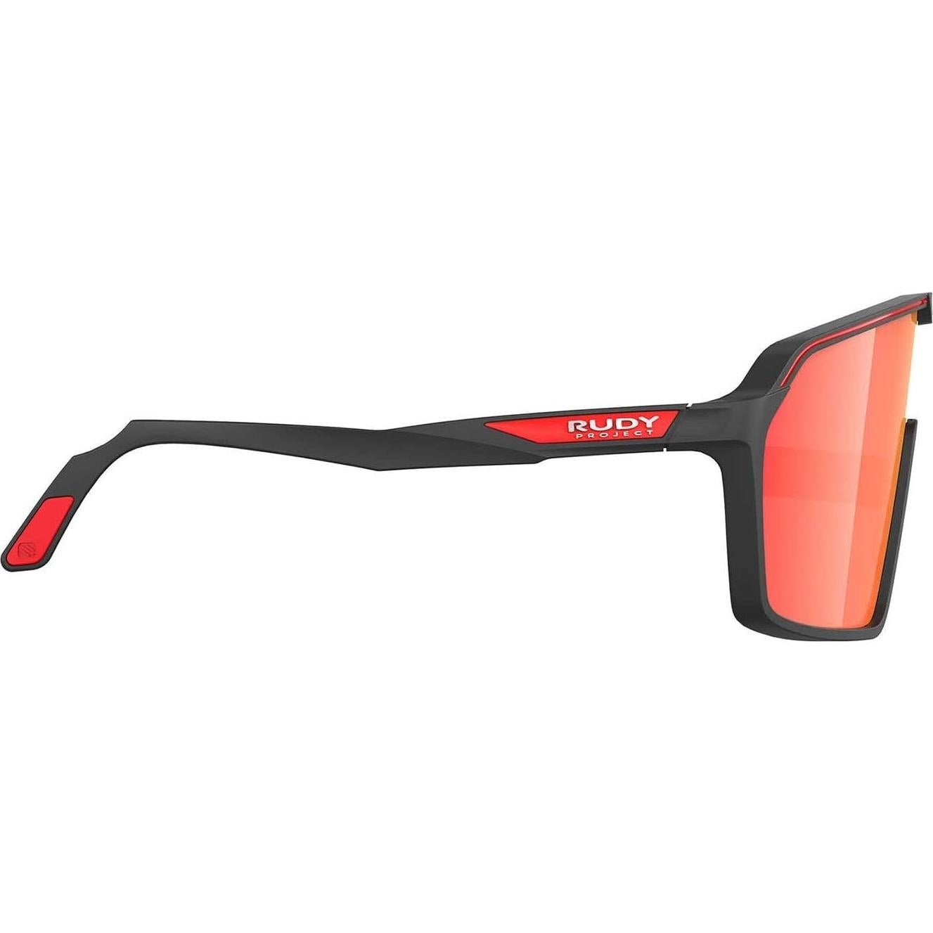 Gafas de sol Rudy Project Spinshield Negro Mate Lentes Rojas