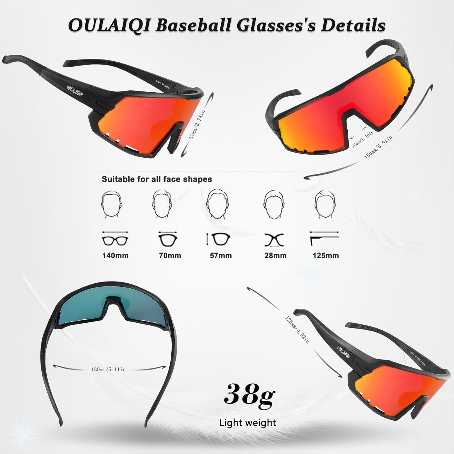 Gafas Deportivas OULAIQI UV400 para Ciclismo y Más