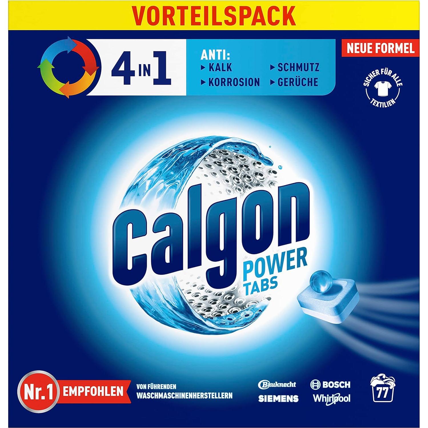Calgon 4-en-1 Power Tabs - 77 Tabletas Suavizantes de Agua