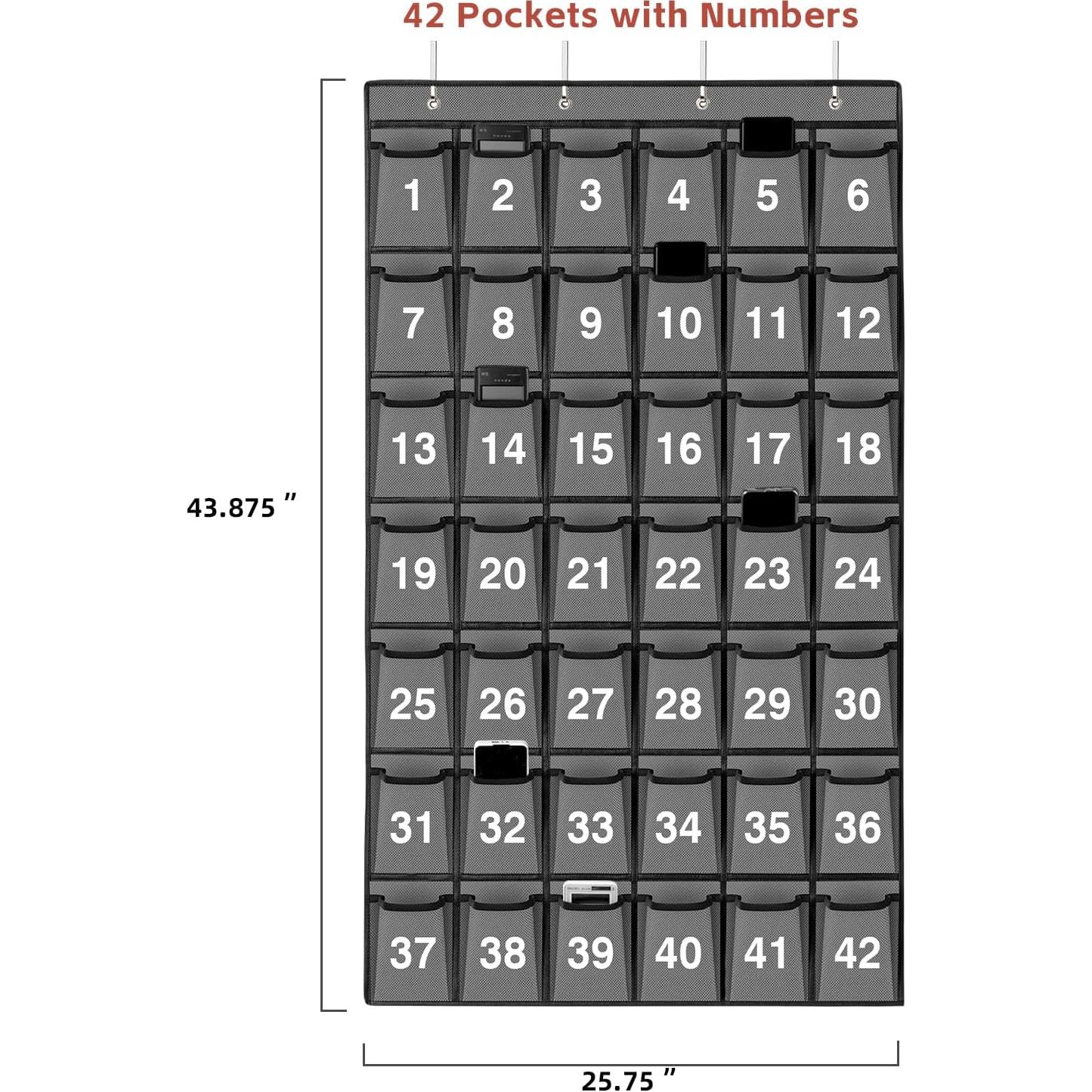 Organizador de Bolsillos Colgante SAVERHO 42 Bolsillos Gris