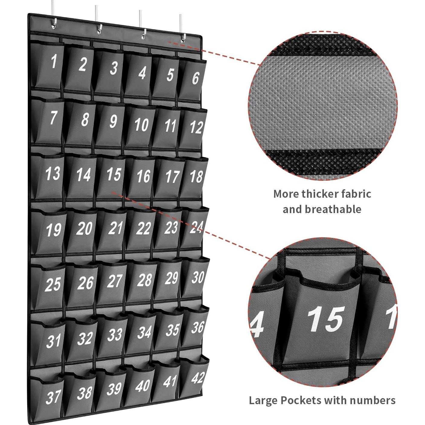 Organizador de Bolsillos Colgante SAVERHO 42 Bolsillos Gris