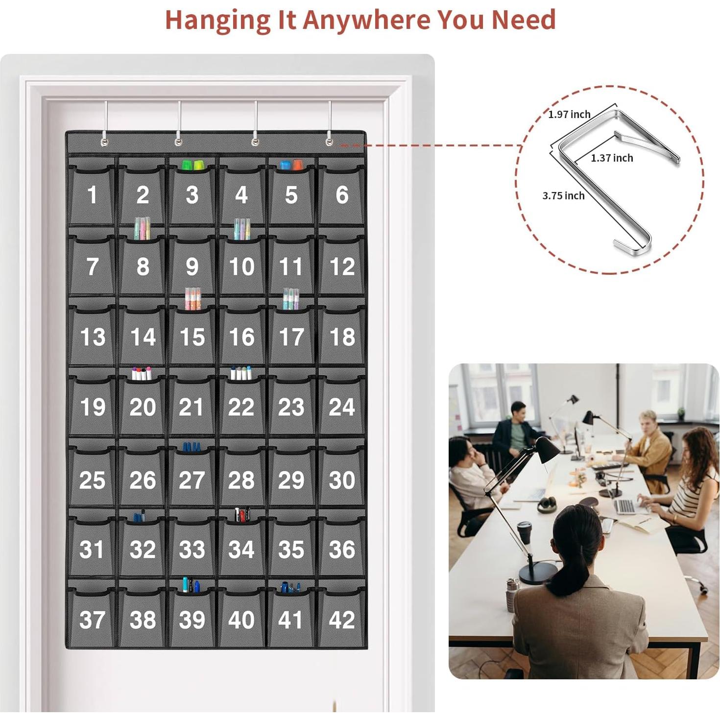 Organizador de Bolsillos Colgante SAVERHO 42 Bolsillos Gris