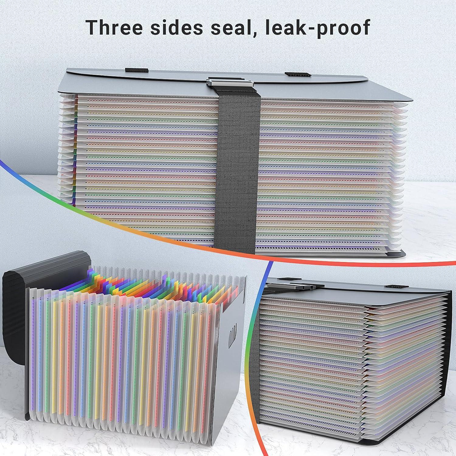 Organizador de Archivos Acordeón TOPCJ 25 Bolsillos Translúcido