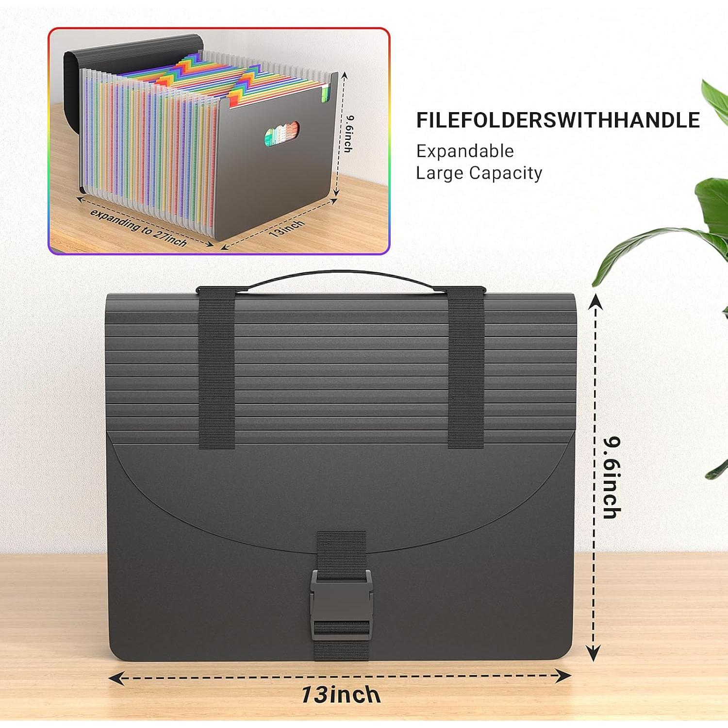 Organizador de Archivos Acordeón TOPCJ 25 Bolsillos Translúcido