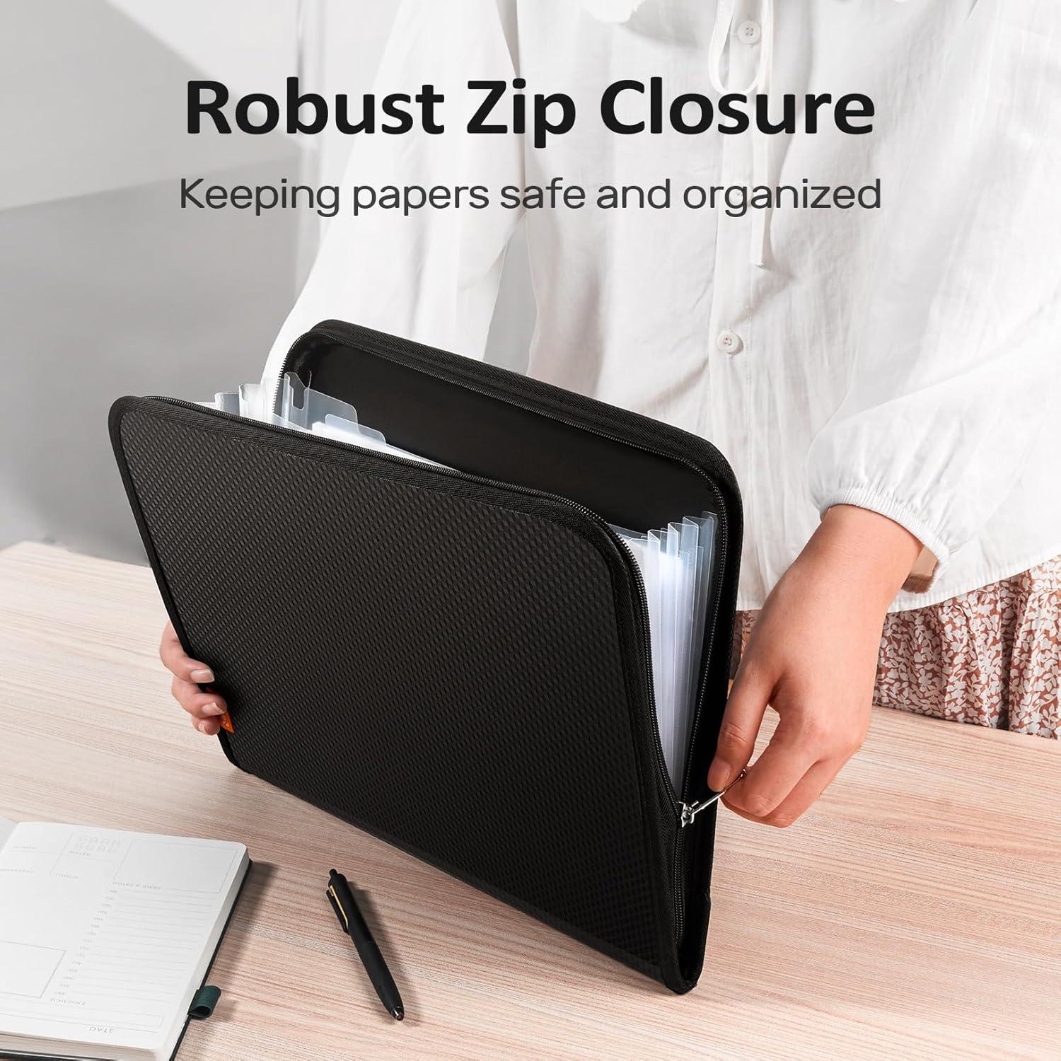 Carpeta Acordeón Sooetz Rosa 7 Bolsillos con Cierre