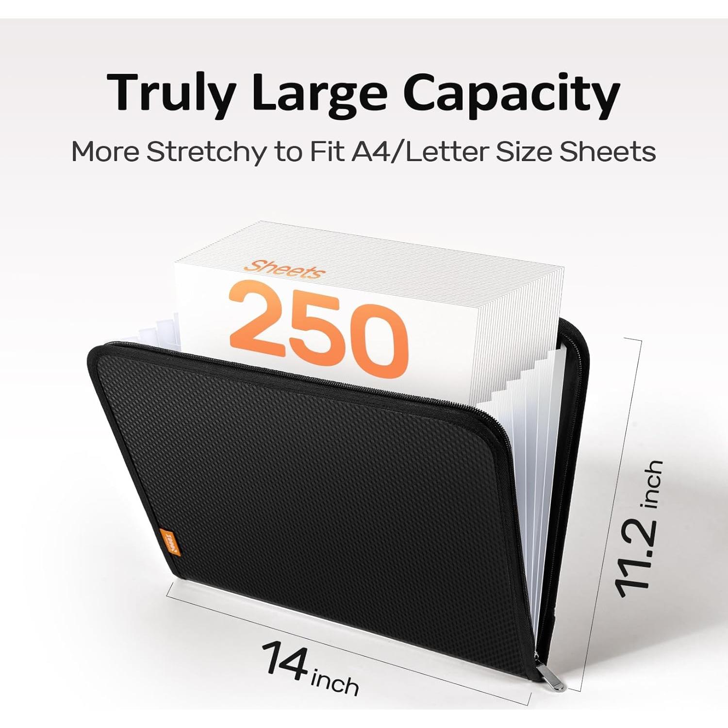 Carpeta Acordeón Sooetz Rosa 7 Bolsillos con Cierre