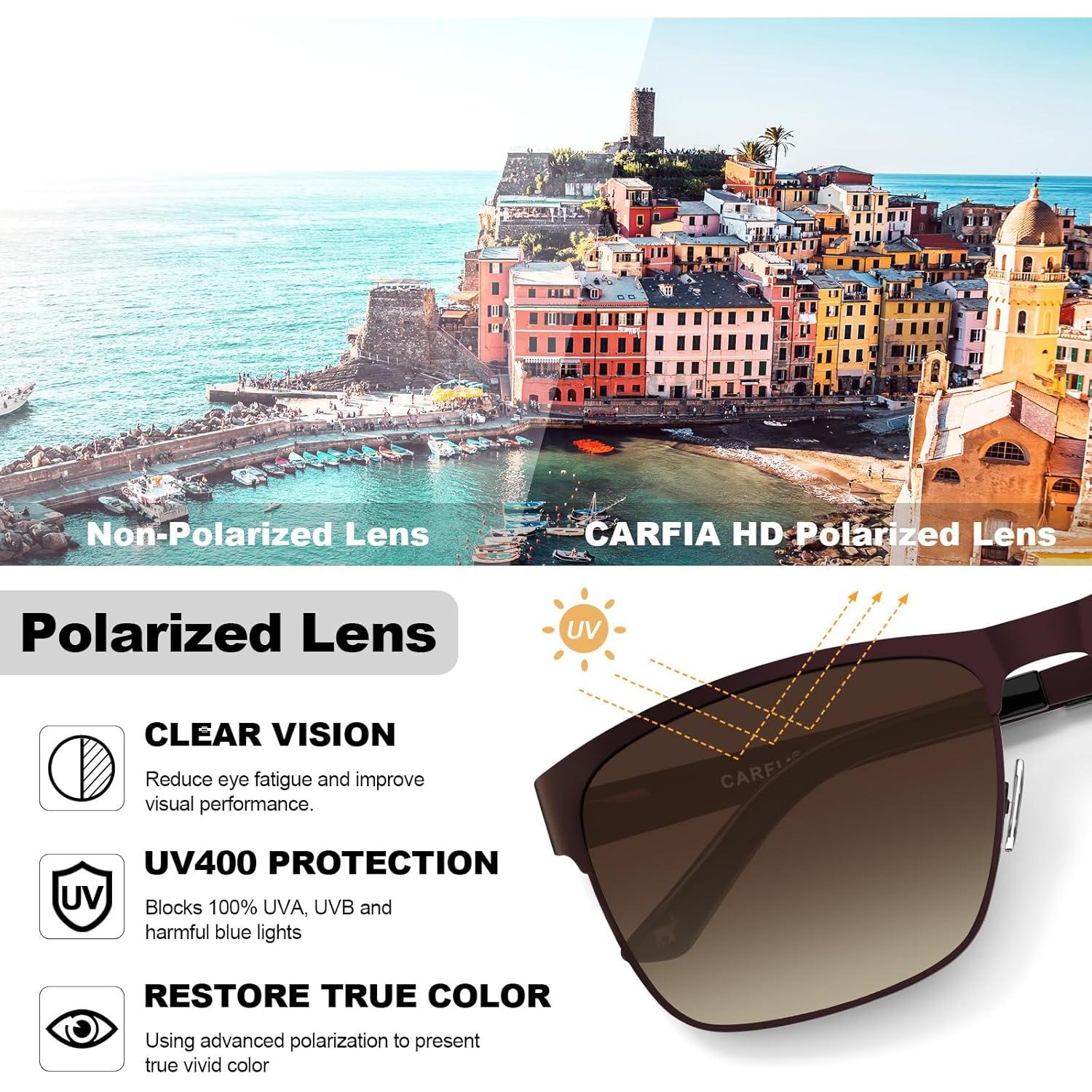 Gafas de sol CARFIA metal polarizadas UV400 para hombres