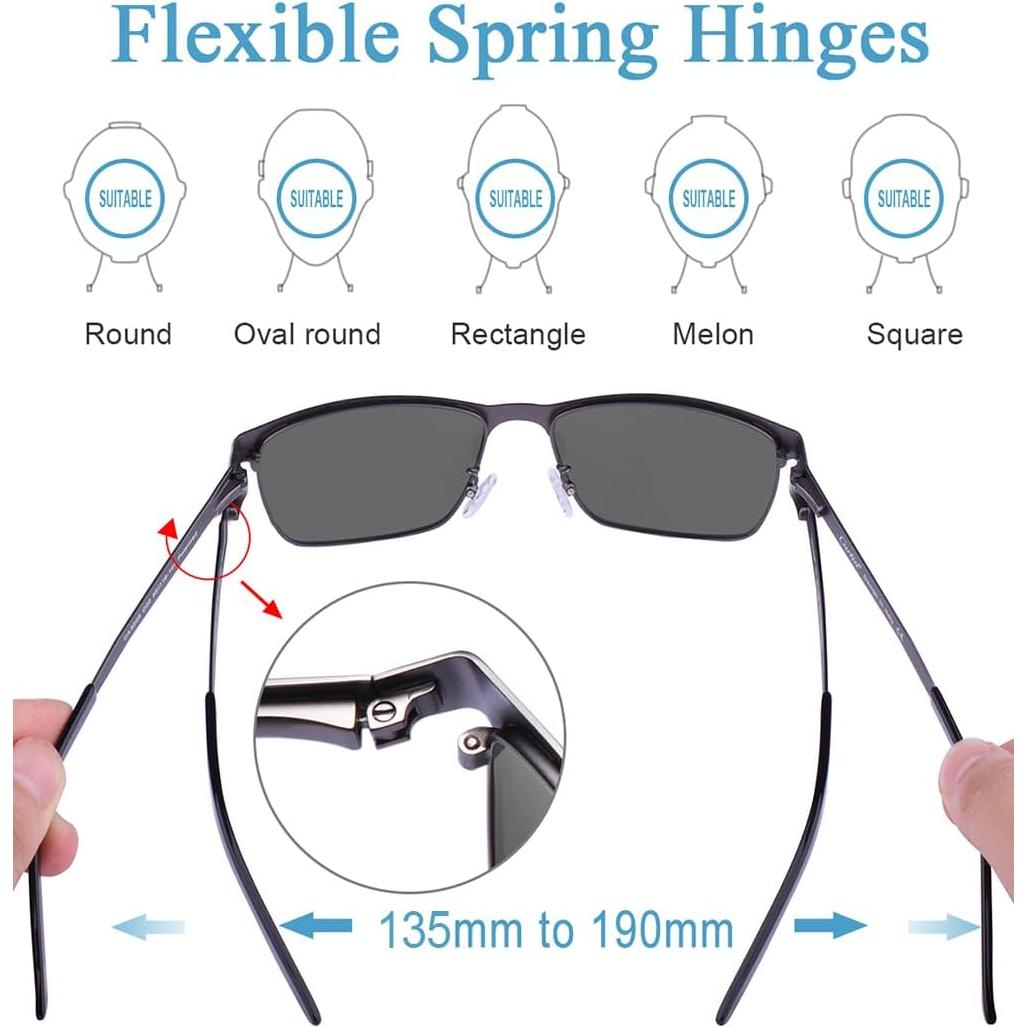 Gafas de sol CARFIA metálicas polarizadas UV400 para hombres