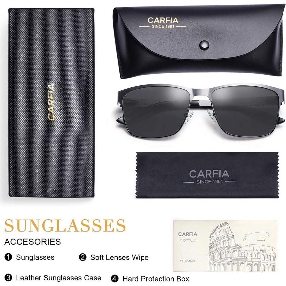 Gafas de sol CARFIA metálicas polarizadas UV400 para hombres