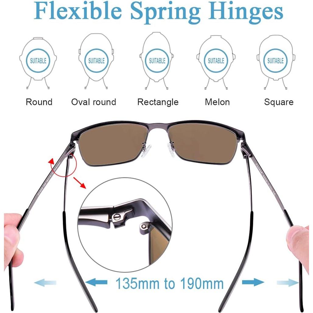 Gafas de sol CARFIA metal polarizadas UV400 para hombres