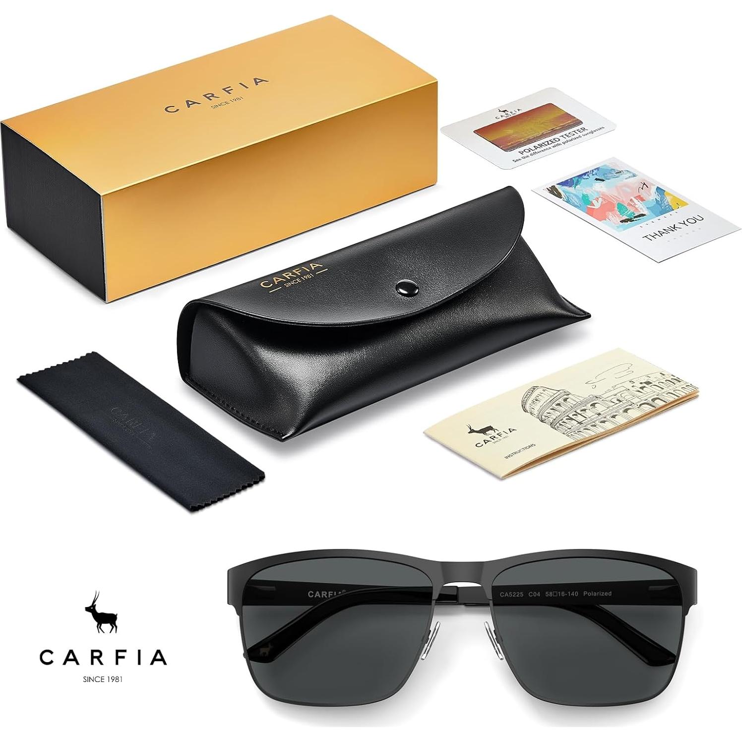 Gafas de sol CARFIA metálicas polarizadas UV400 para hombres