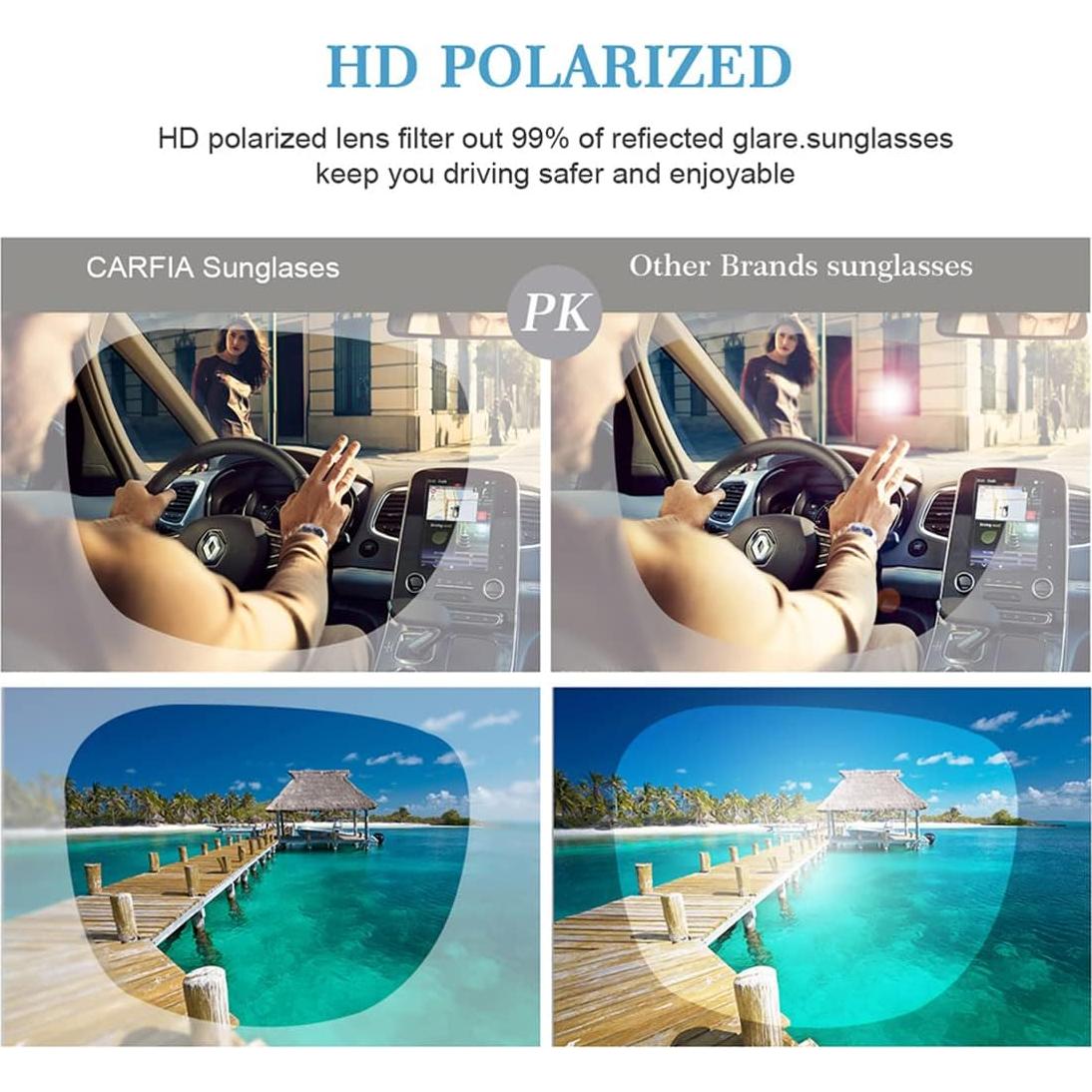 Gafas de sol CARFIA metálicas polarizadas UV400 para hombres