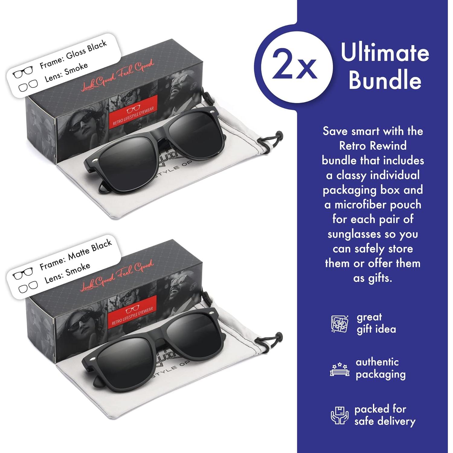 Gafas de sol polarizadas Retro Rewind unisex UV400